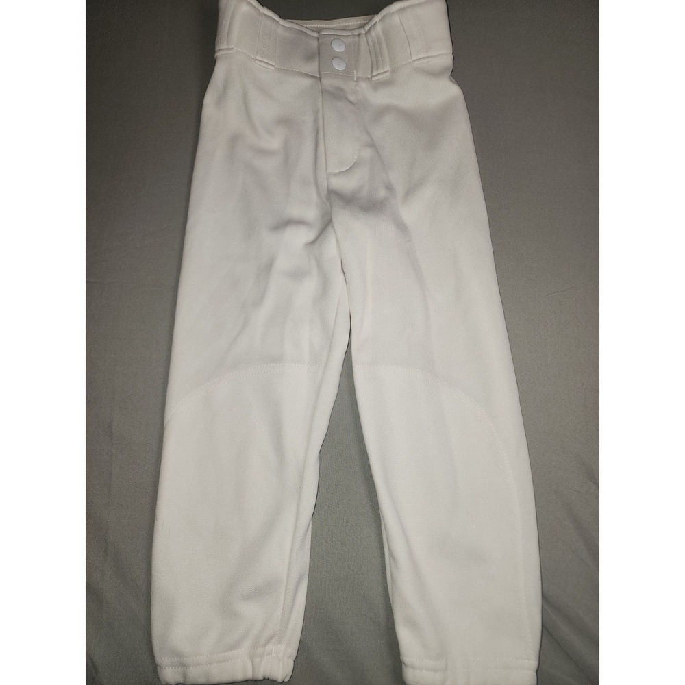 Majestic Youth Small Baseball Pants White MLB Team Apparel Elastic Cuff